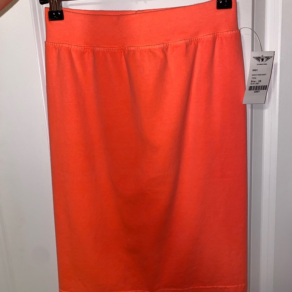 NWT Hard Tail Bright Orange Pencil Skirt